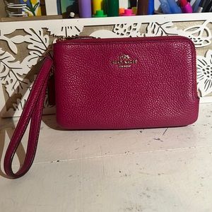 Hot Pink Coach Wristlet